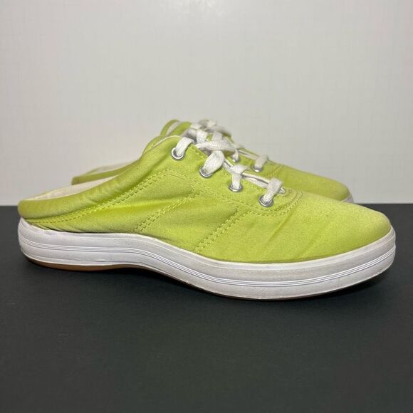 Womens KEDS Micro Stretch Lime Green Slip On Shoes / Size 6.5 - Picture 1 of 9